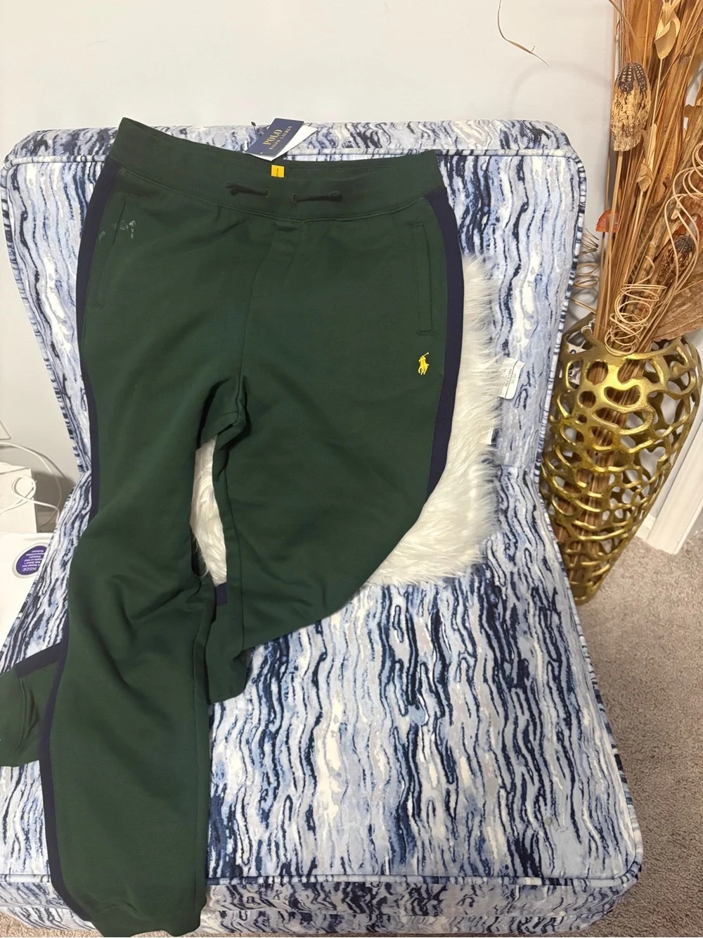 Ralph Lauren Royal Blue Polo with White Pony Logos
